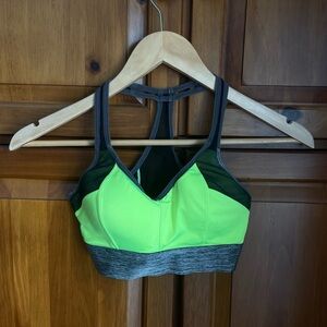 SO Padded Neon Racerback Sports Bra